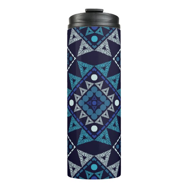 Bouteilles Isothermes Broderie ethnique Boho Motif sans couture (Devant)