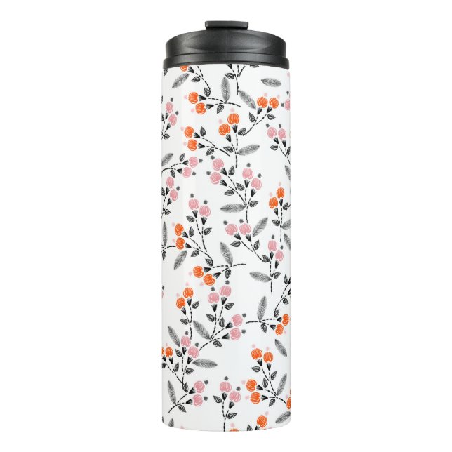 Bouteilles Isothermes Broderie main motif sans couture avec libre (Devant)