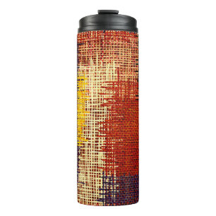 Bouteilles Isothermes Broderie - ornement sans soudure. Lignes colorées 