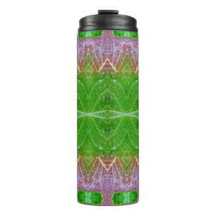 Bouteilles Isothermes Bronze et Feuilles verts Ikat