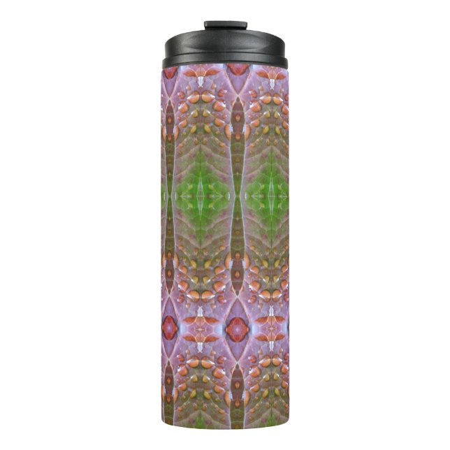 Bouteilles Isothermes Bronze & Feuille verte Ikat 17 (Devant)