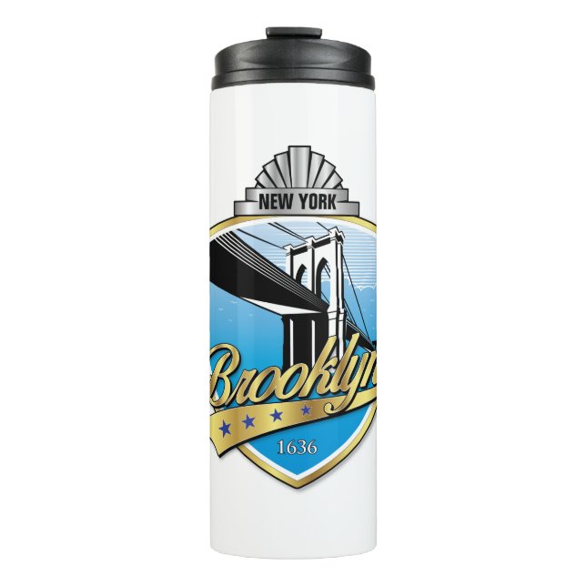 Bouteilles Isothermes Brooklyn Design Gold (Devant)