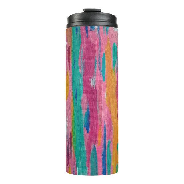 Bouteilles Isothermes Brosse rose Abstraite Impression (Devant)