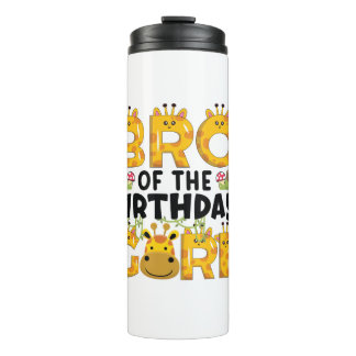 Bouteilles Isothermes Brother 1er anniversaire fille Giraffe Theme Party