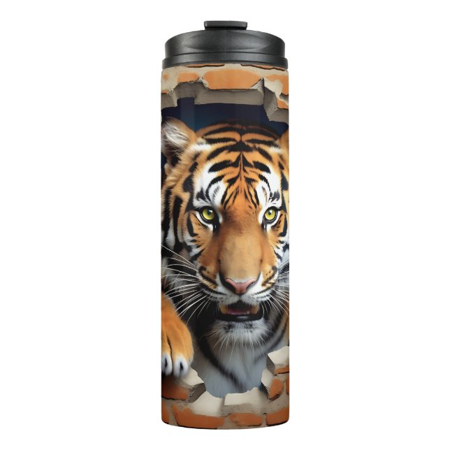 Bouteilles Isothermes Brown animal moderne Tigre 3D (Devant)