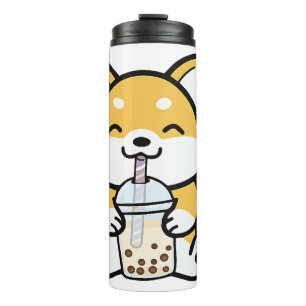 Bouteilles Isothermes Buble Tea Boba Corgi