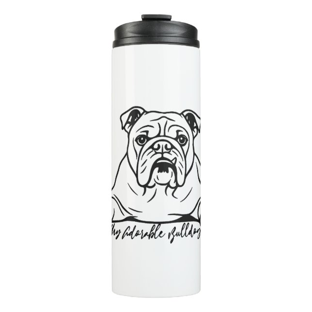Bouteilles Isothermes Buldogue adorable (Devant)