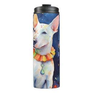Bouteilles Isothermes Bull Terrier d'Halloween avec citrouilles Épouvant