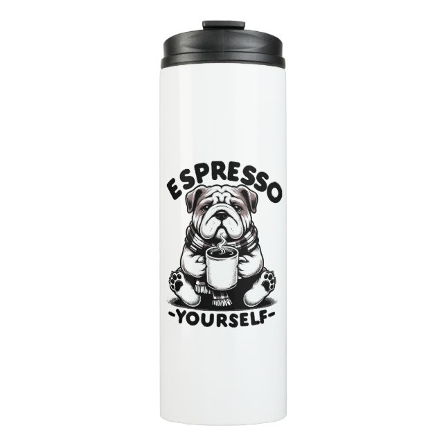 Bouteilles Isothermes Bulldog au café chaud espresso (Devant)