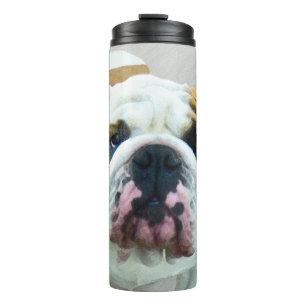 Bouteilles Isothermes Bulldog Painting - Joli art original chien