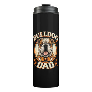 Bouteilles Isothermes bulldog papa – joli bulldog vintage pour la fête d