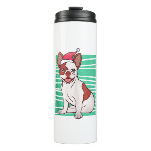 Bouteilles Isothermes Bulldog Santa Hat - Fantastique Noël