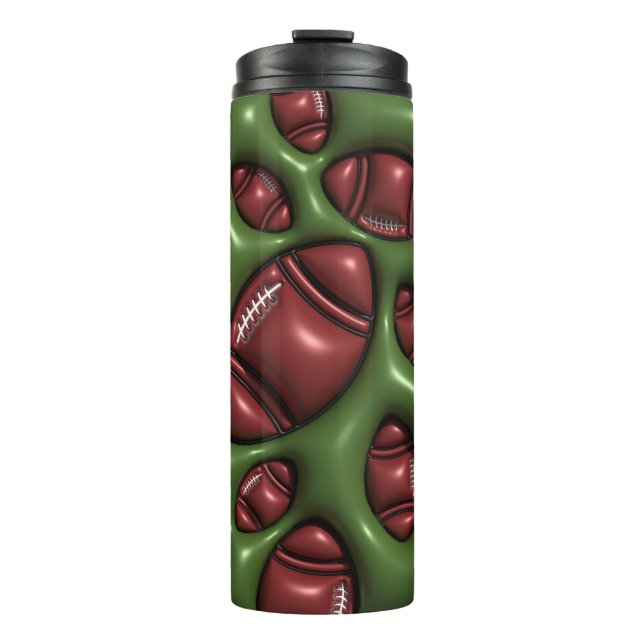 Bouteilles Isothermes Bulle gonflée Football Sporty 3D Tumbler (Devant)