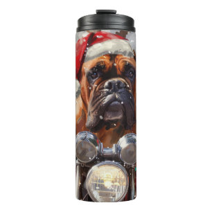Bouteilles Isothermes Bullmastiff Chien à Moto Noël