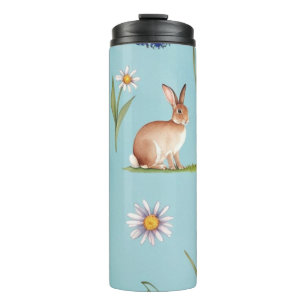 Bouteilles Isothermes Bunnies, Hares, cloches bleues et marguerites