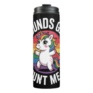 Bouteilles Isothermes Ça a l'air gay, comptez sur moi Licorne Arc-en-cie
