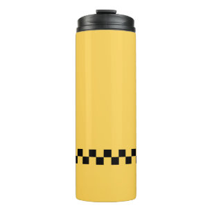 Bouteilles Isothermes Cabine jaune à damiers motif