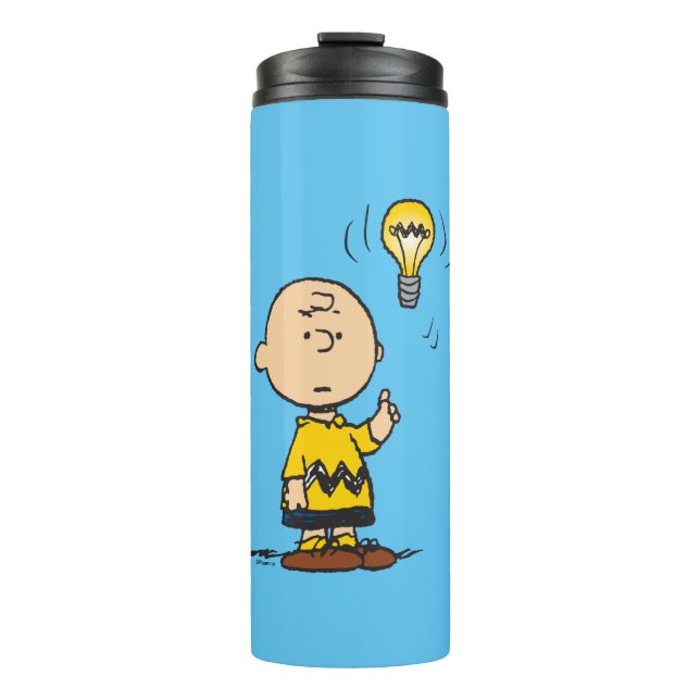 Bouteilles Isothermes cacahuètes | L'idée de l'ampoule de Charlie Brown (Devant)