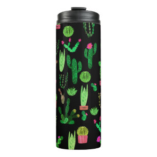 Bouteilles Isothermes Cactus aquarelle sans couture plante motif backgro