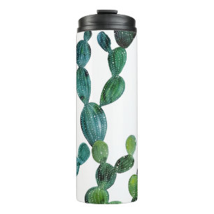 Bouteilles Isothermes Cactus Craze : Tendance de l'aquarelle tropicale