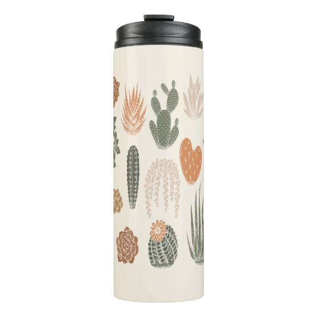 Bouteilles Isothermes Cactus et succulent motif sans soudure (Devant)
