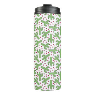 Bouteilles Isothermes Cactus illustré et motif de fleurs rose