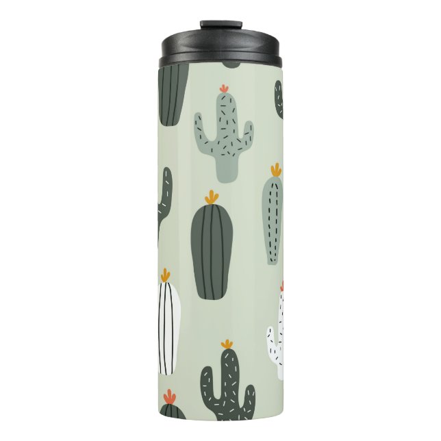 Bouteilles Isothermes Cactus mignons sans couture motif, arrière - plan  (Devant)