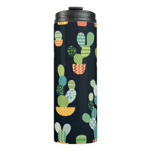 Bouteilles Isothermes Cactus motif sans soudure en style patchwork avec