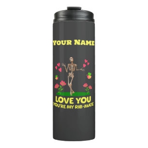 Bouteilles Isothermes Cadeau d'amour squelette personnalisé Rib Mate got