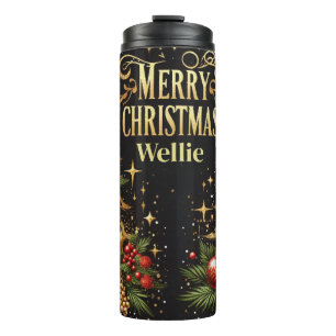 Bouteilles Isothermes Cadeau de gobelet personnalisé de Noël à motif léo