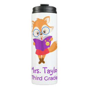 Bouteilles Isothermes Cadeau de l'enseignant mignon avec Fox
