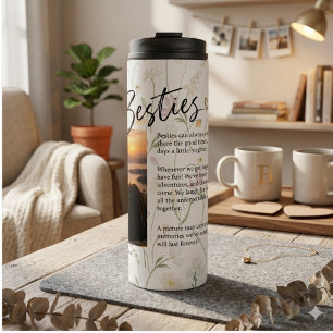 Bouteilles Isothermes Cadeau de meilleures amies avec photo et message