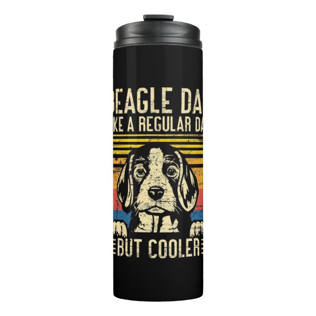 Bouteilles Isothermes Cadeau de Noël | Papa Chien Beagle (Devant)