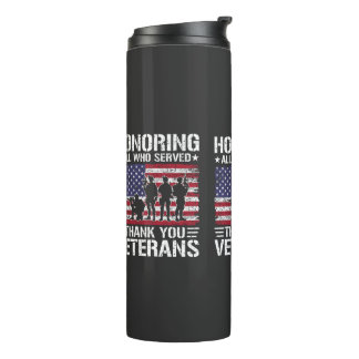 Bouteilles Isothermes Cadeau de service militaire patriotique Merci aux