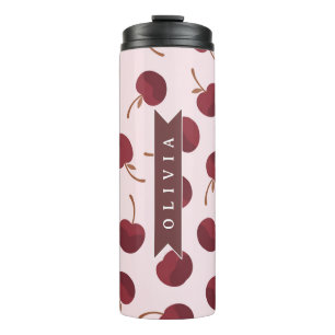 Bouteilles Isothermes Cadeau Personnalisé avec Motif Cerise Esthétique