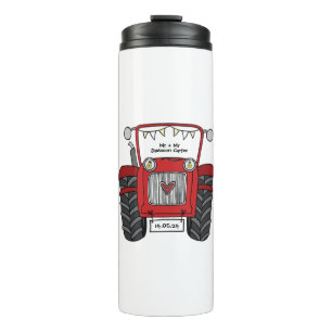 Bouteilles Isothermes Cadeau personnalisé Mariage campagnard tracteur ro