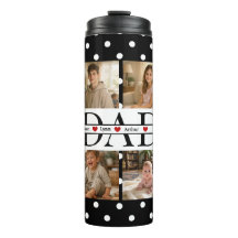Cadeau personnalisé pour papa élégant à pois noirs