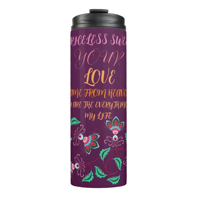 BOUTEILLES ISOTHERMES CADEAU POUR MAMAN, SOEUR, FILLE, AMIE, PETITE AMIE (Devant)