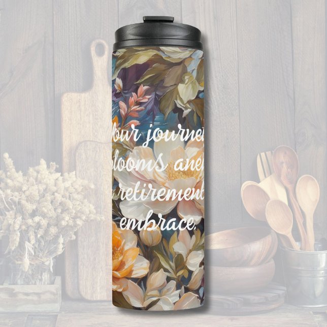 Bouteilles Isothermes Cadeaux de retraite sur mesure pour la Fleur sauva (Vintage Wildflower Custom Retirement Gifts for Her)