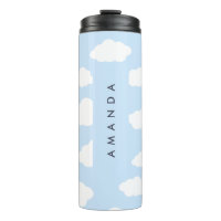 Cadeaux Monogramme Cute Girl Blue Cloud personnali