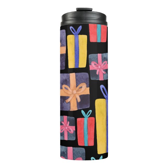 Bouteilles Isothermes Cadeaux multicolores Aquarelle transparente (Devant)