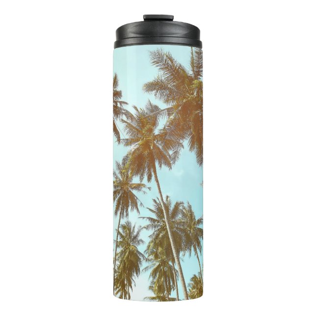 Bouteilles Isothermes Cadre tropical : Palmiers Abstraits (Devant)