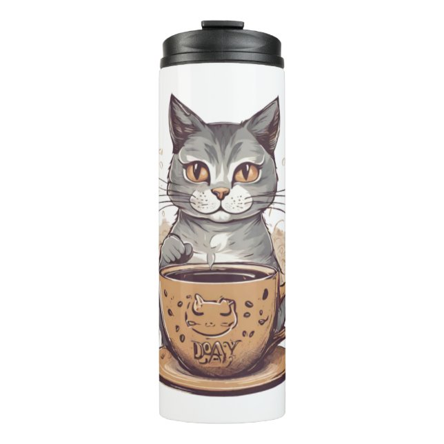 Bouteilles Isothermes Café au chat (Devant)