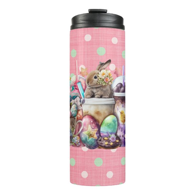 Bouteilles Isothermes Café Easter Bunny Aquarelle Boissons (Devant)