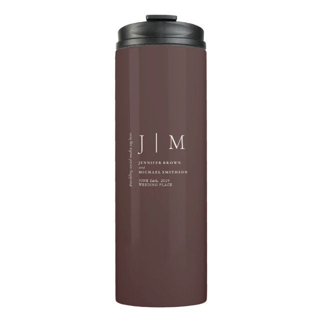 Bouteilles Isothermes café moderne formel marron chocolat (Devant)