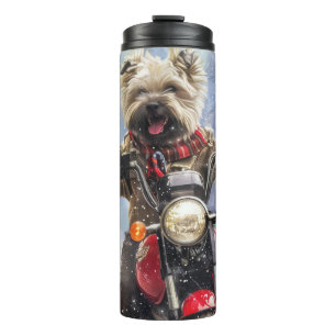 Bouteilles Isothermes Cairn Terrier Chien équitation Moto Noël