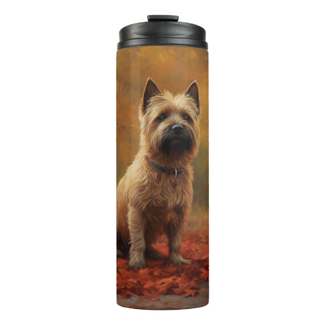Bouteilles Isothermes Cairn Terrier en automne Leaves automne Inspire (Devant)
