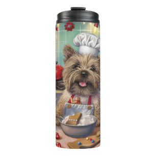 Bouteilles Isothermes Cairn Terrier Fête de Noël en cuisine : Noël Festi