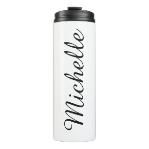 Bouteilles Isothermes Calligraphie Nom Creative Trendy White