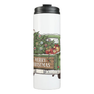 Bouteilles Isothermes Camion de Noël Vintage Joyeux Noël Hommes Femmes